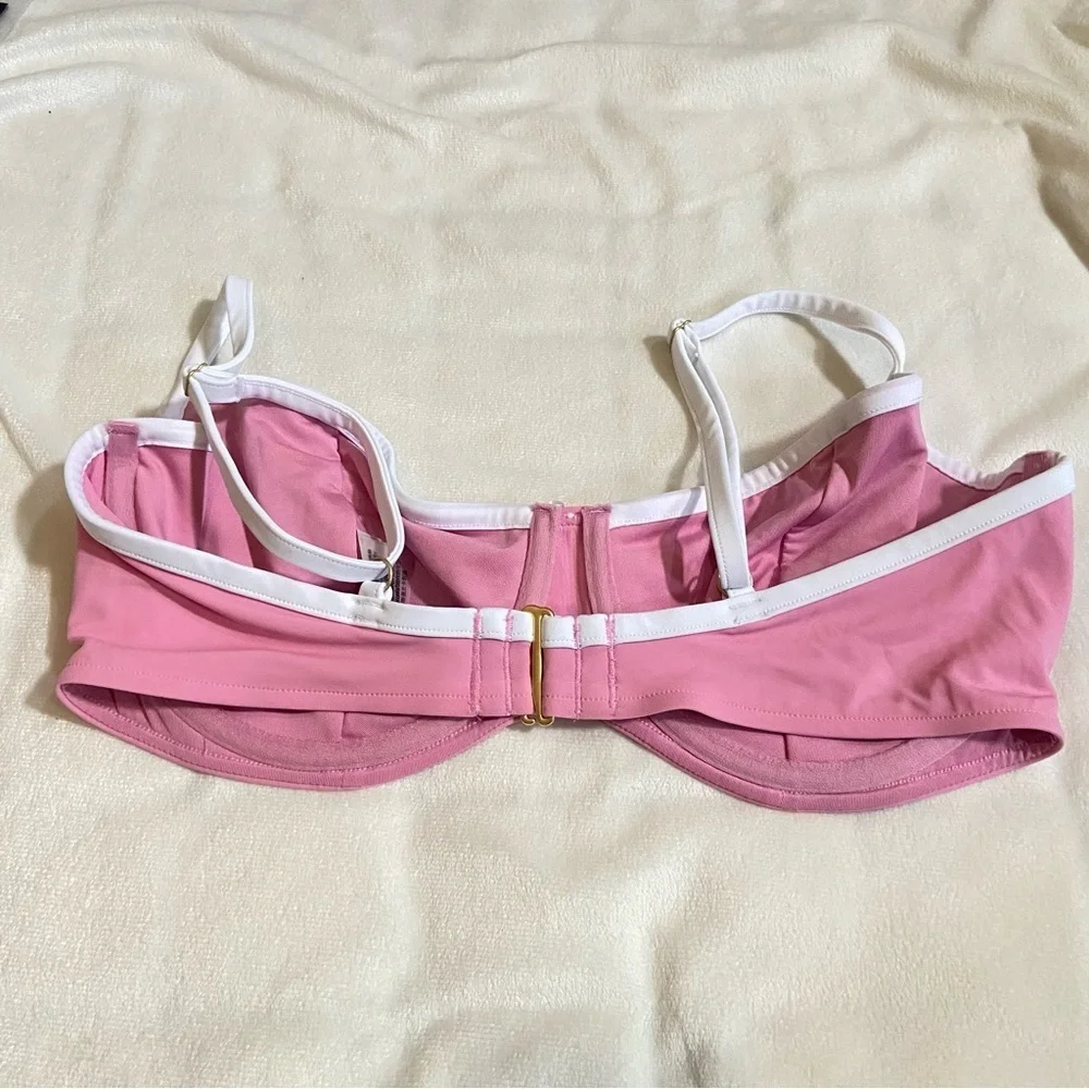 New! Frankie's Bikinis x PINK BUTTERCUP Bikini Top pink 1530